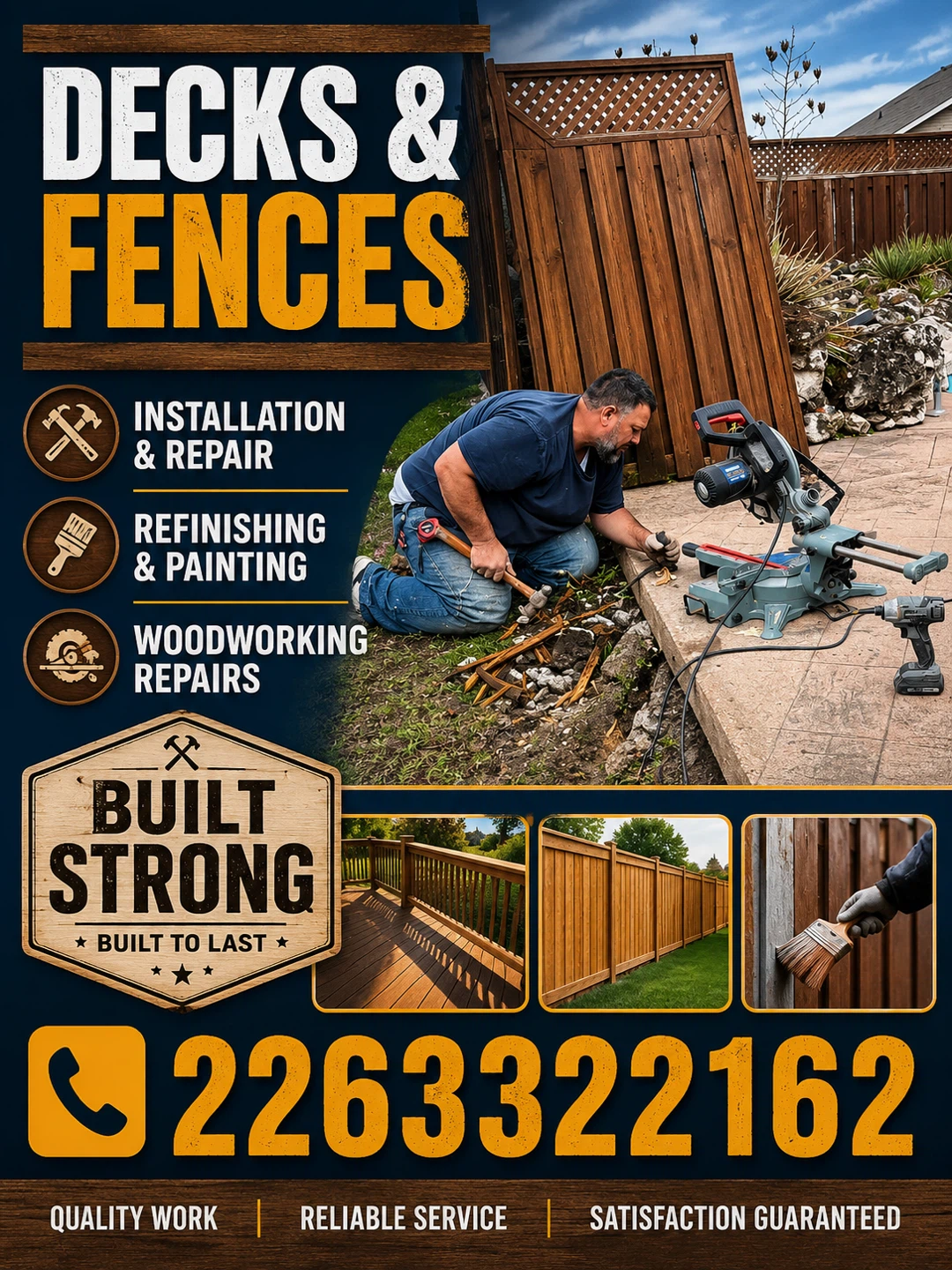 Decks & Fences Installation, Repair, Refinishing & Painting