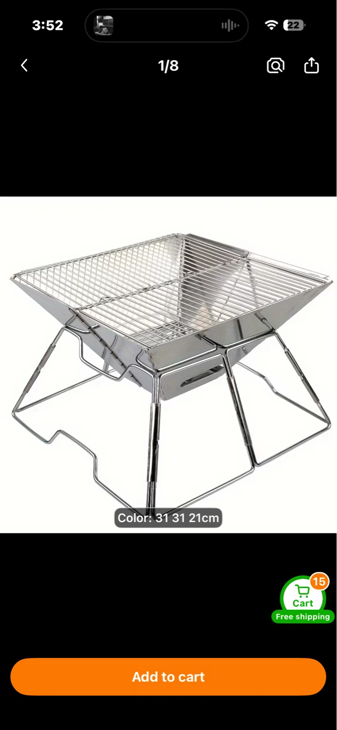 403 Stainless Steel Outdoor Wood Stove Portable - photo 4
