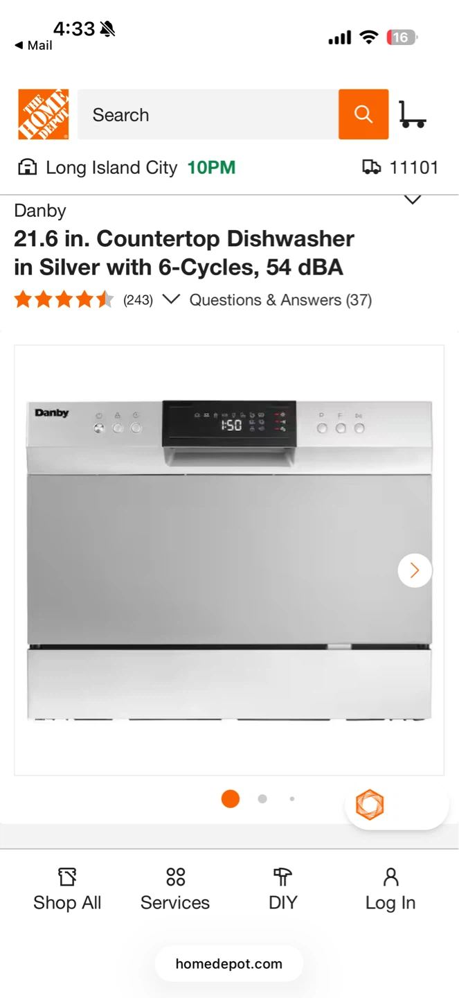 Danby 21.6 in. Countertop Dishwasher DDW631SDB - photo 3