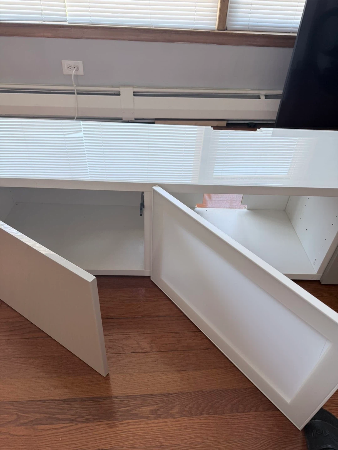 White TV Stand Media Console - photo 4
