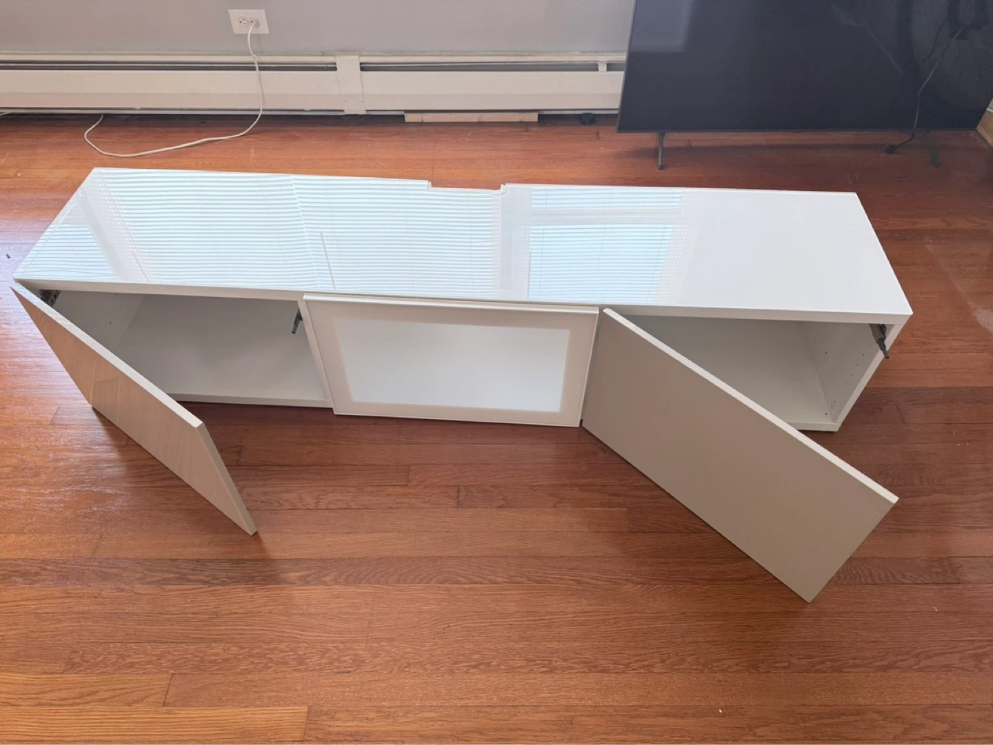 White TV Stand Media Console - photo 3