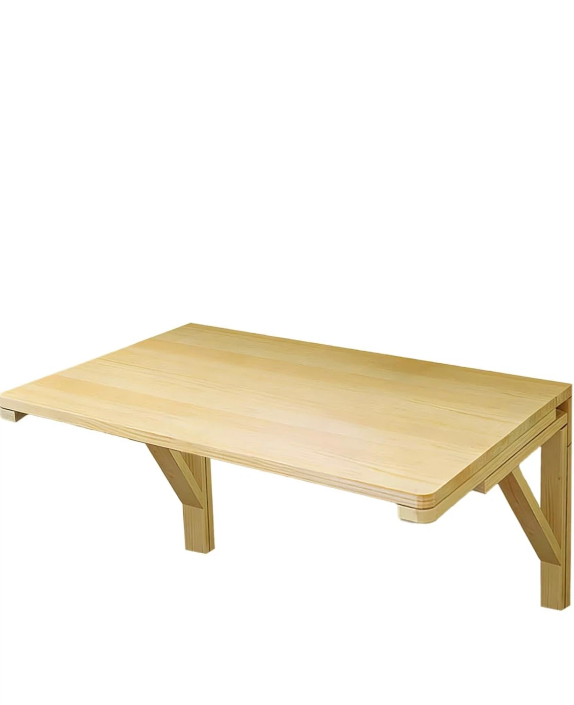Solid wood wall-mounted folding table - photo 3