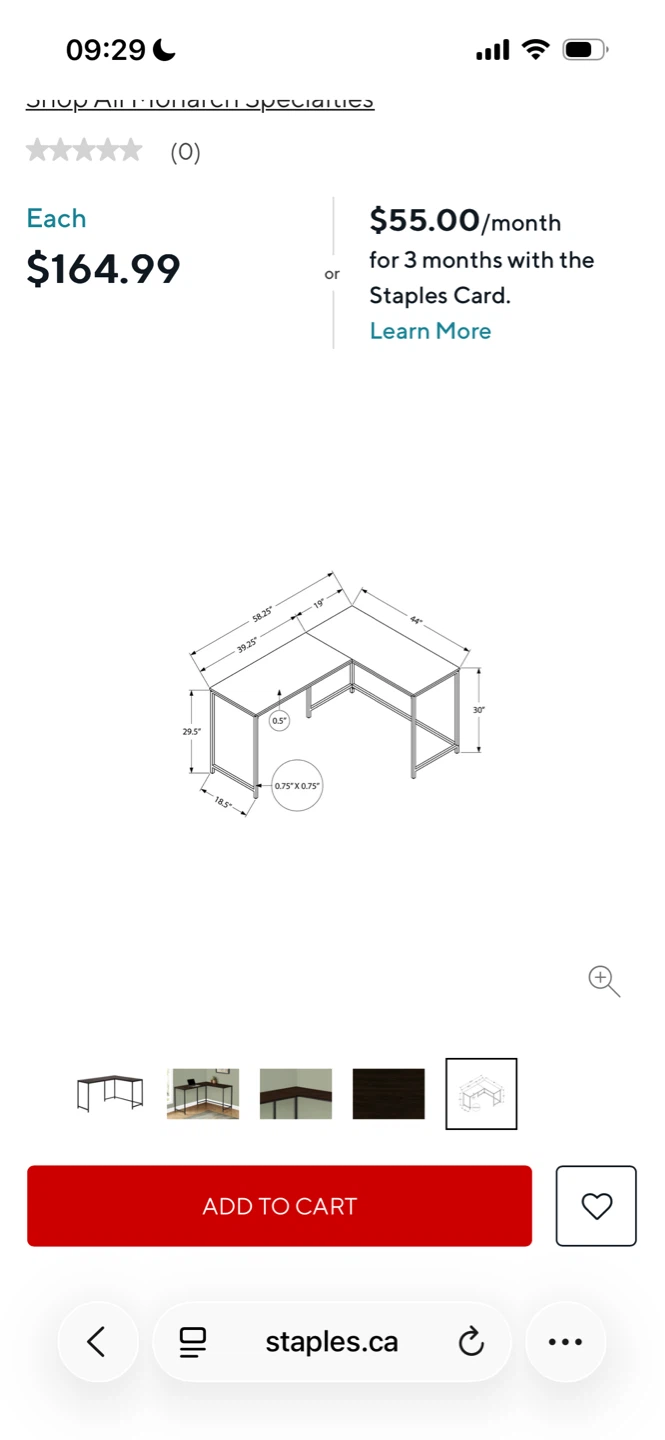 Staples L-Shaped Desk - photo 3