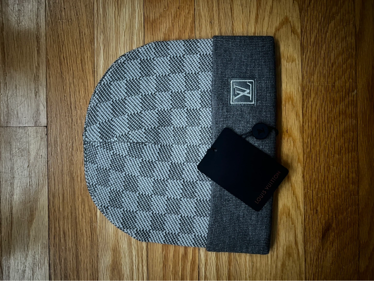 Louis Vuitton Beanie - Grey Checkered