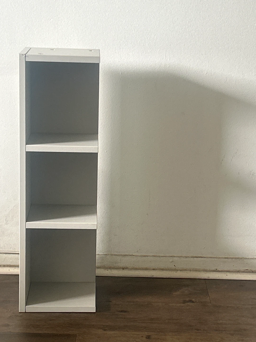 White 3-Shelf Small Bookcase