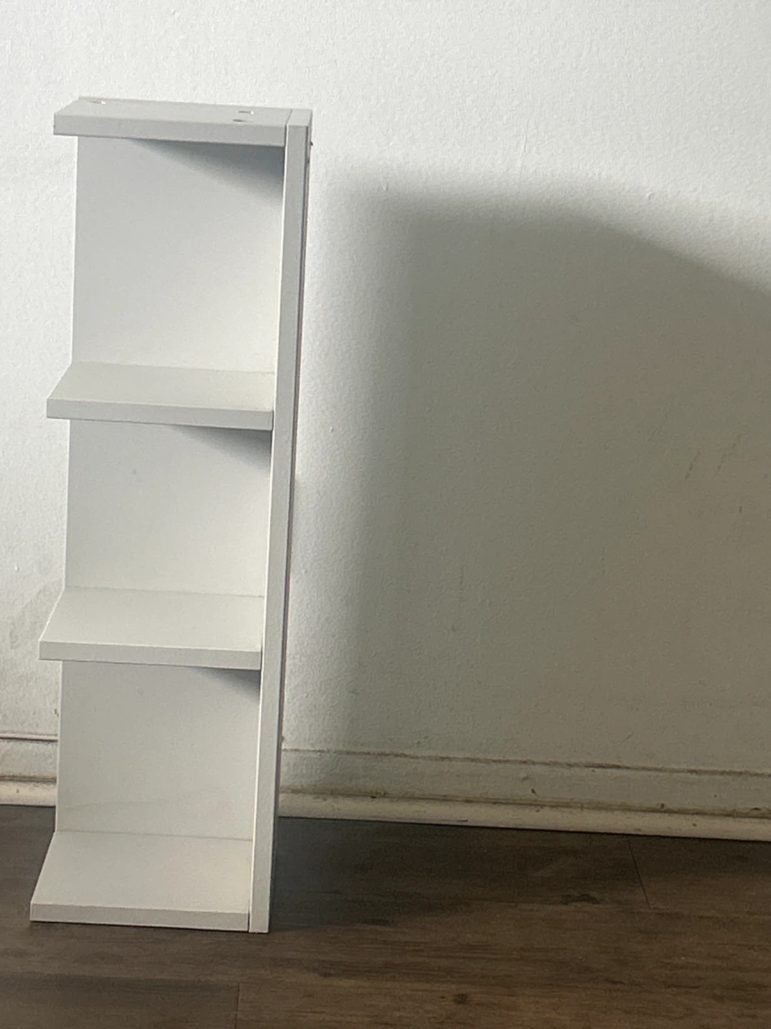 White 3-Shelf Small Bookcase - photo 2
