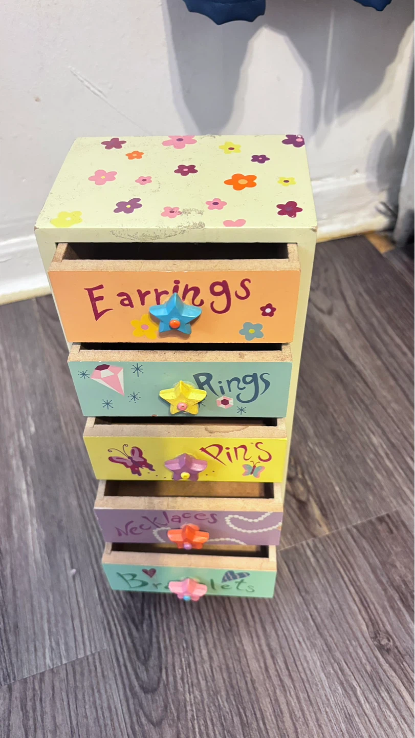 Wooden Jewelry Organizer Chest with 5 Drawers - photo 2
