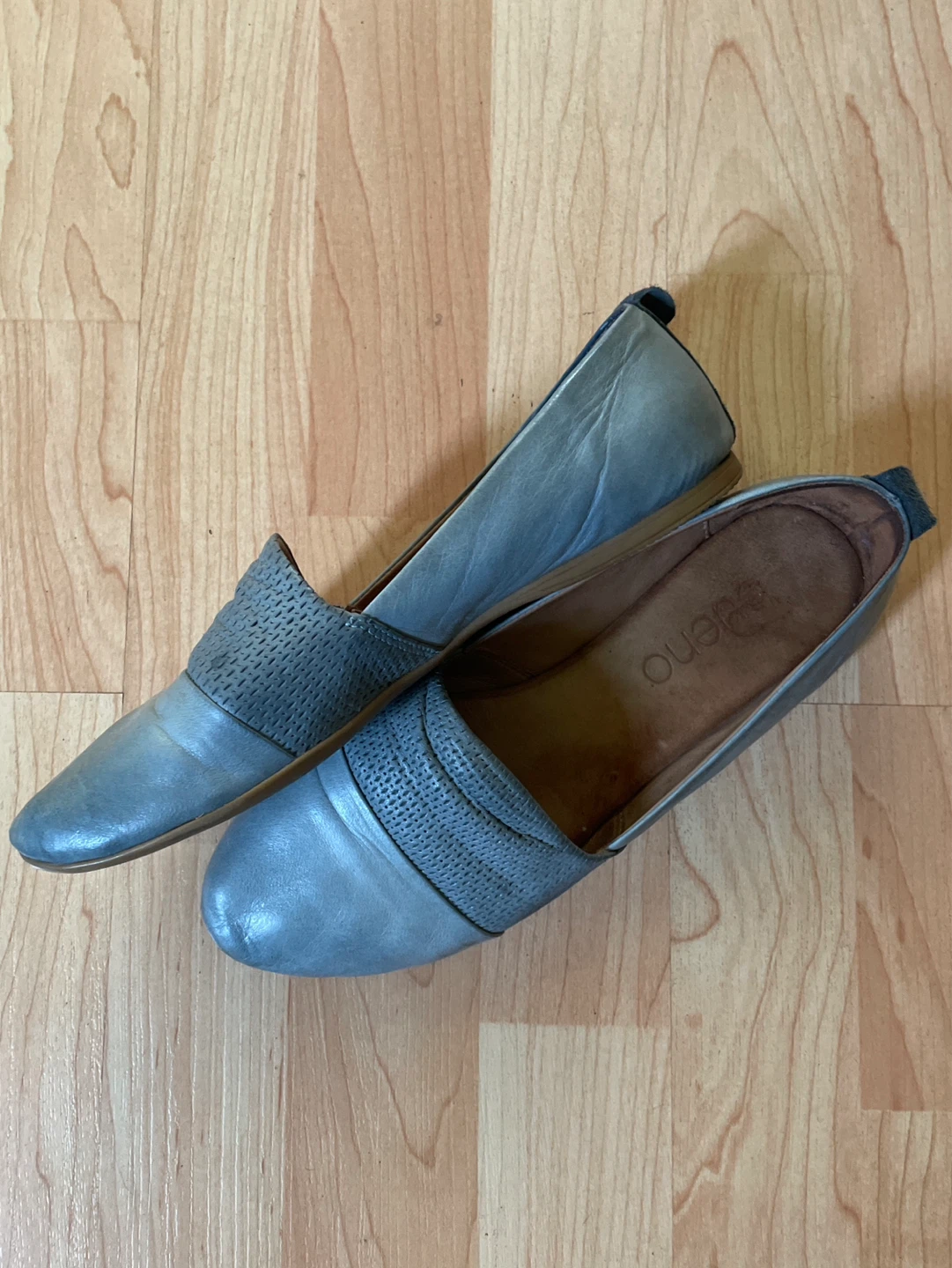 Bueno Blue Leather Loafers - photo 2