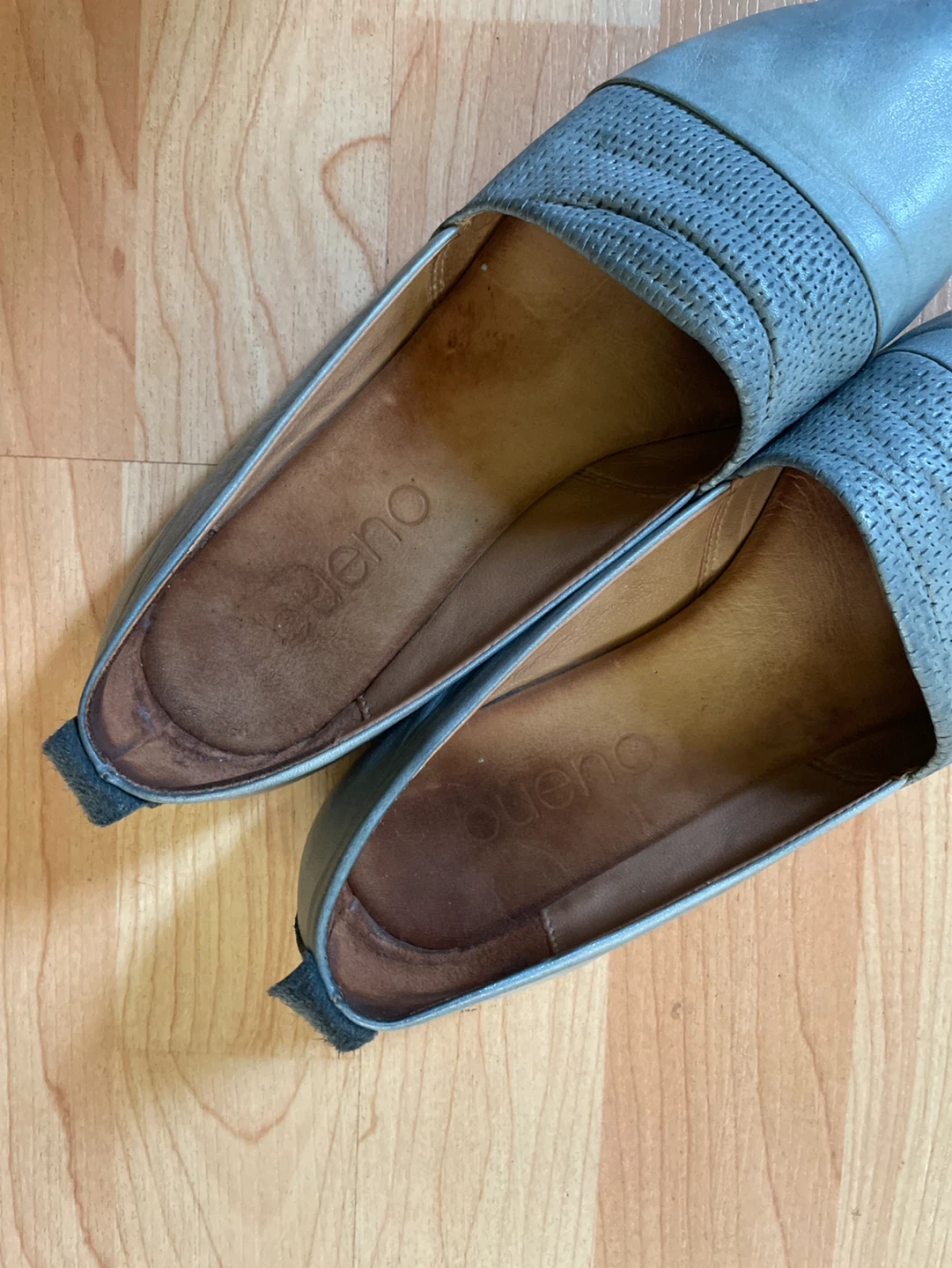 Bueno Blue Leather Loafers - photo 3