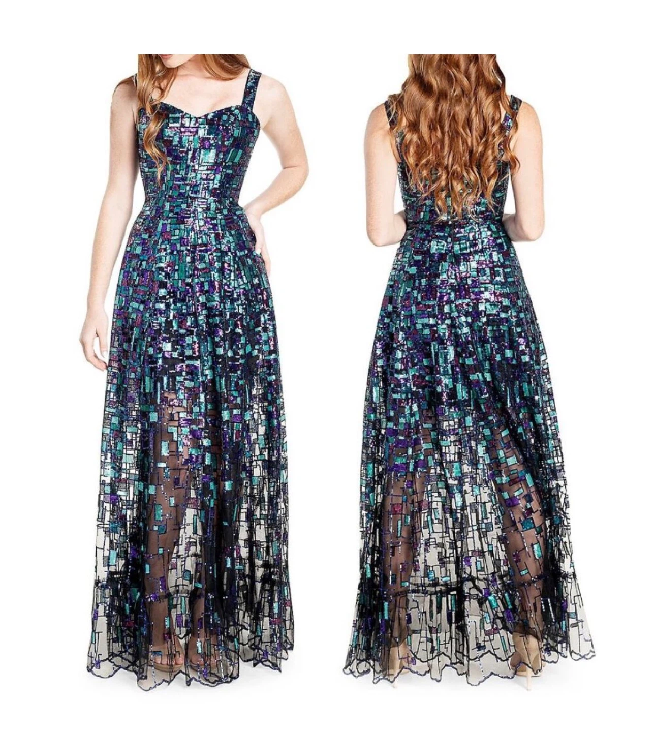 Sequin Embellished Maxi Dress