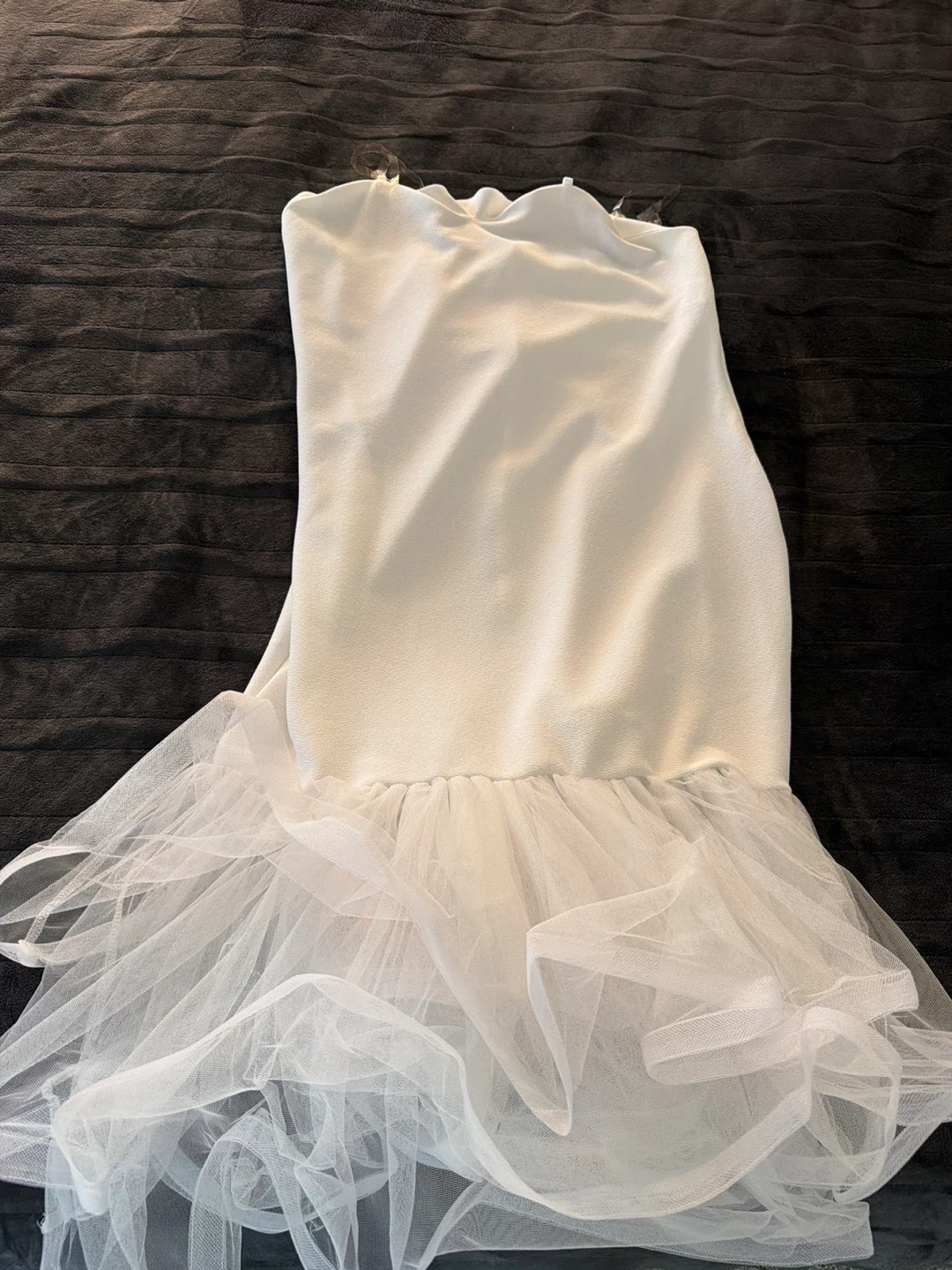 White Strapless Tutu Dress