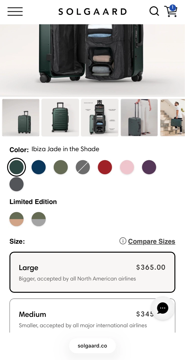 Solgaard Carry-On Closet Luggage - Baltic Black - photo 5