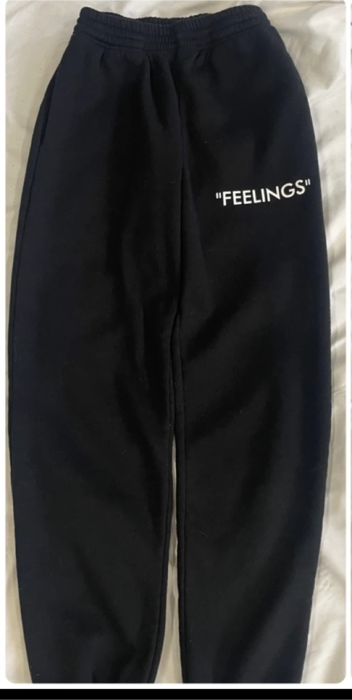 Black "Feelings" Sweatpants