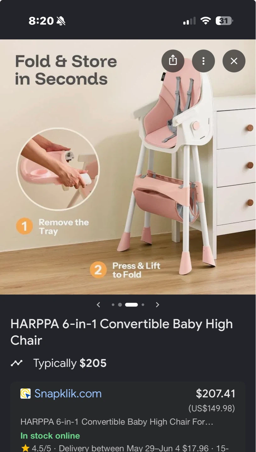 Baby High Chair green color - photo 3