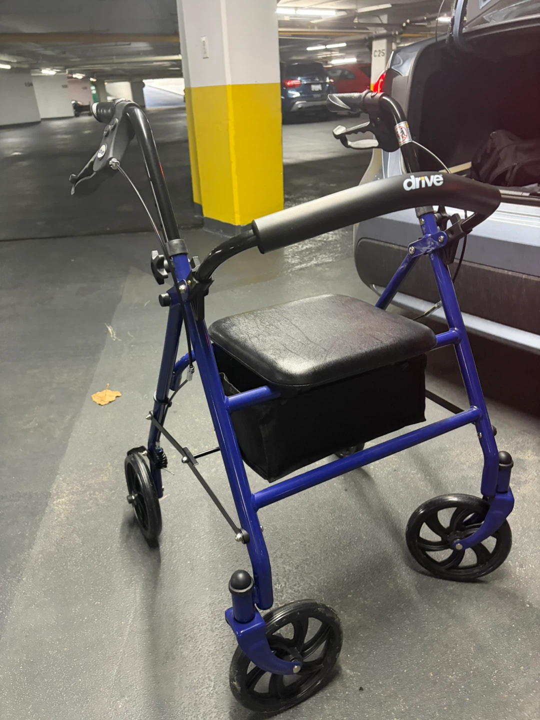 Drive Medical Blue Rollator Walker with Seat