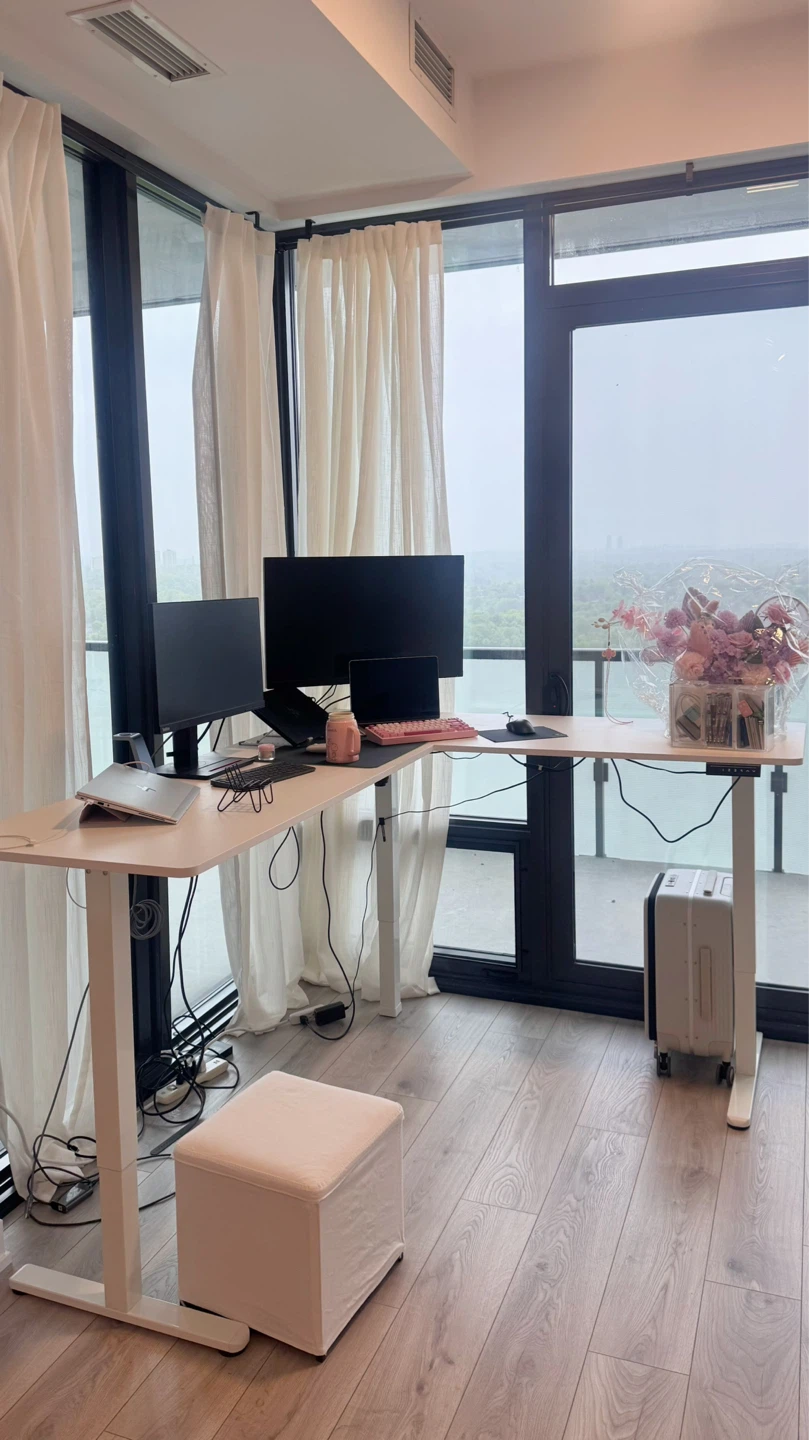Adjustable Standing Desk - White - photo 2
