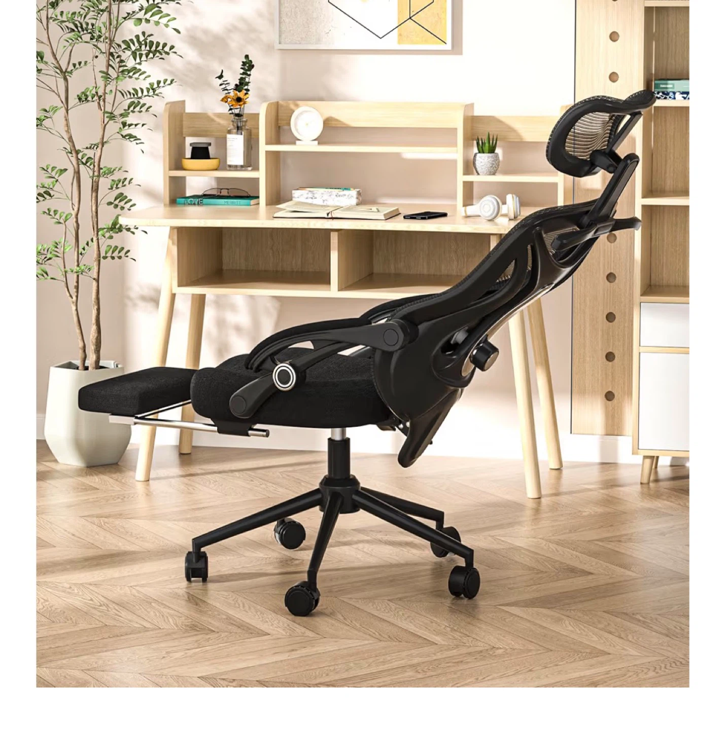Ergonomic Mesh Office Chair with Footrest