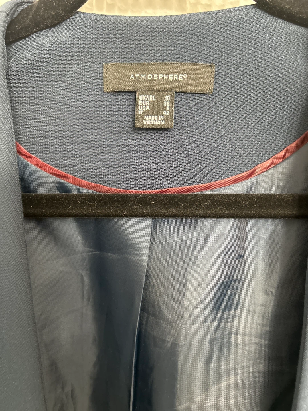 Atmosphere Navy Blue Ruched Sleeve Blazer - Size UK 10 - photo 2