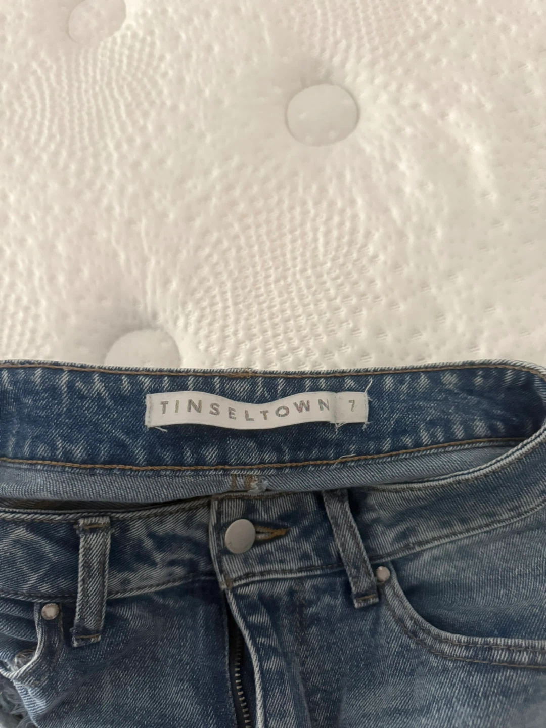 TINSELTOWN Distressed Blue Denim Jeans Size 7 - photo 3