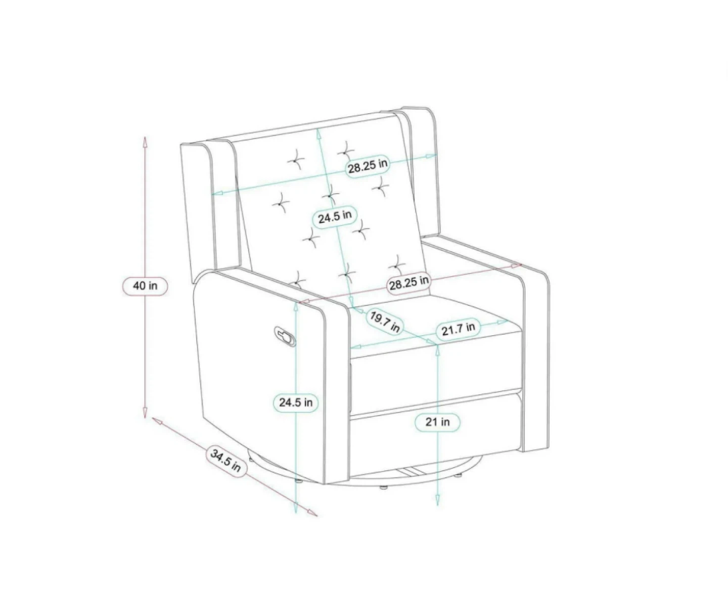 Serta Convertible Glider Recliner in Light Grey - photo 2