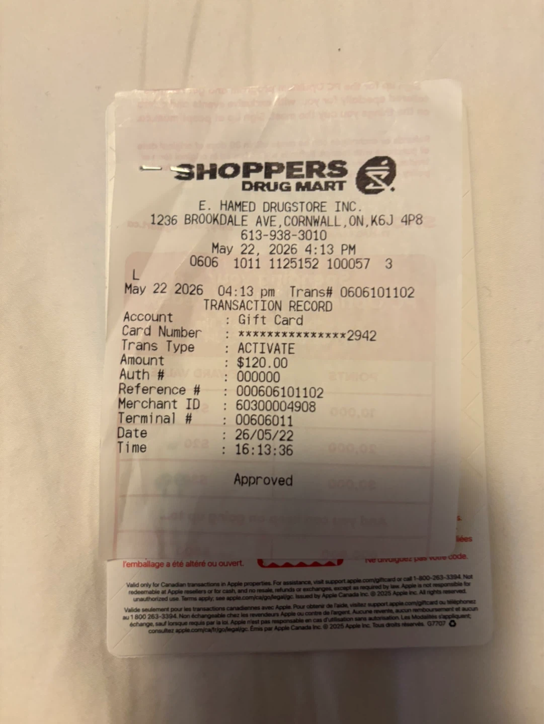 Apple Gift Card - $120.00 - photo 2