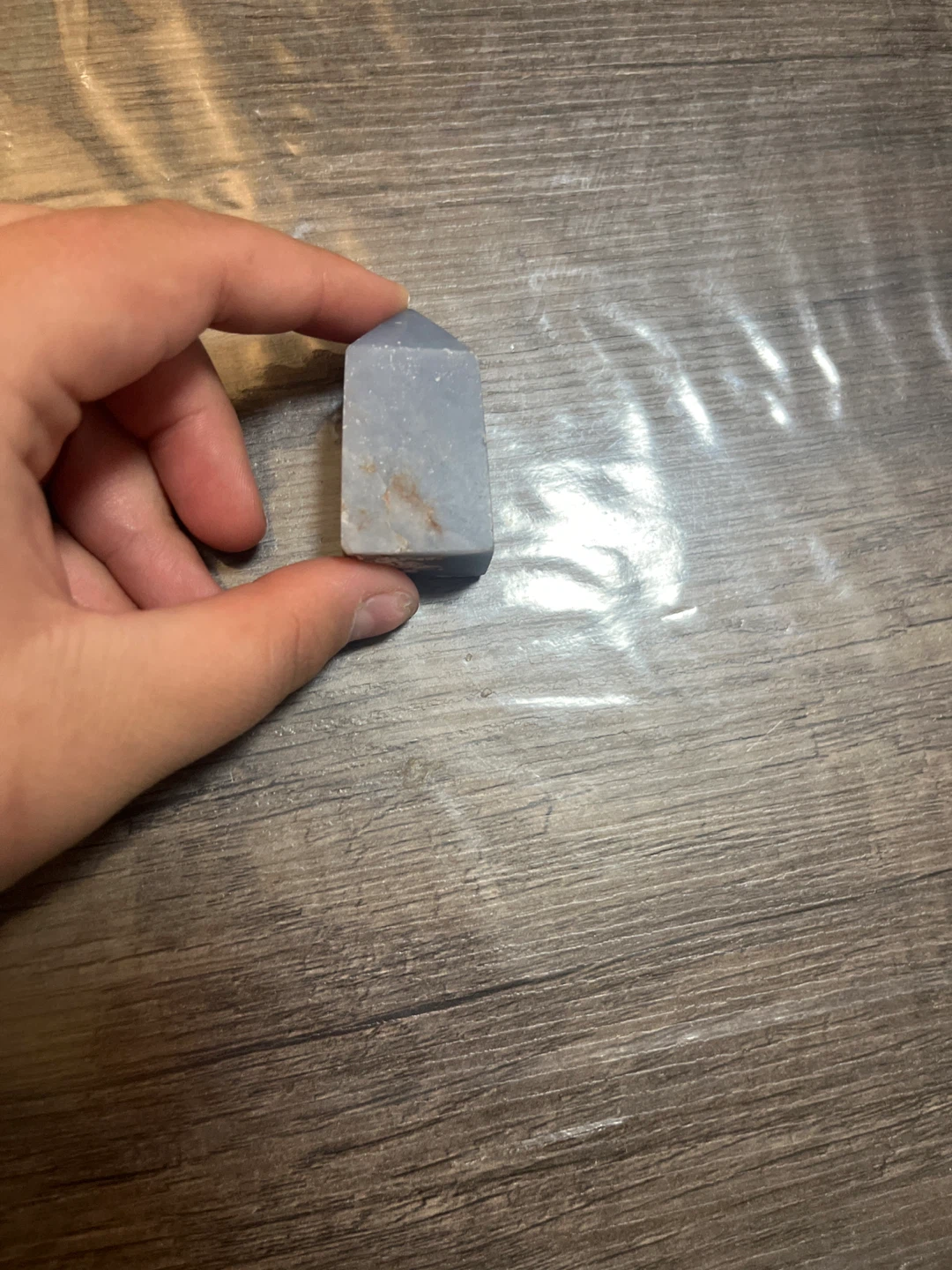 Blue Calcite Crystal Point - photo 2