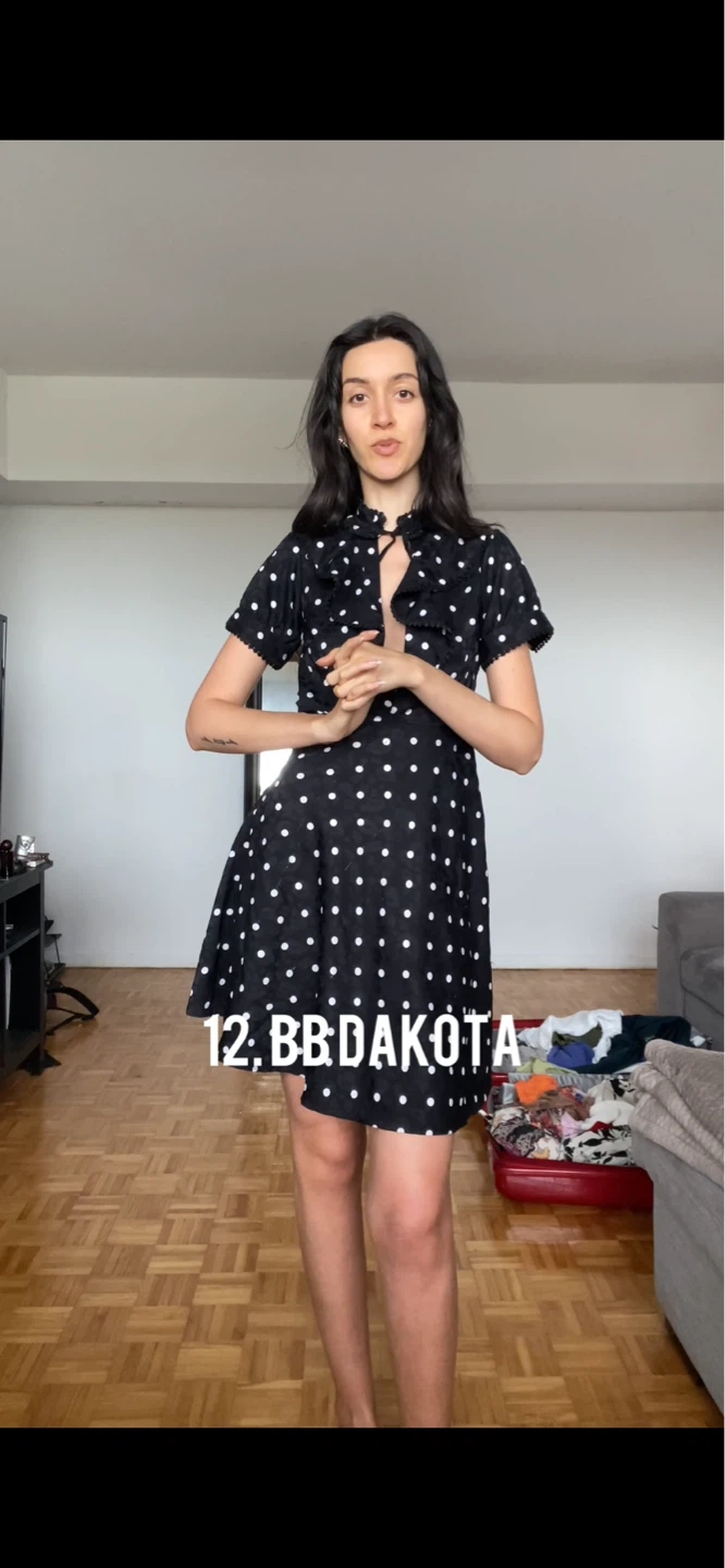 BB Dakota Black Polka Dot Dress