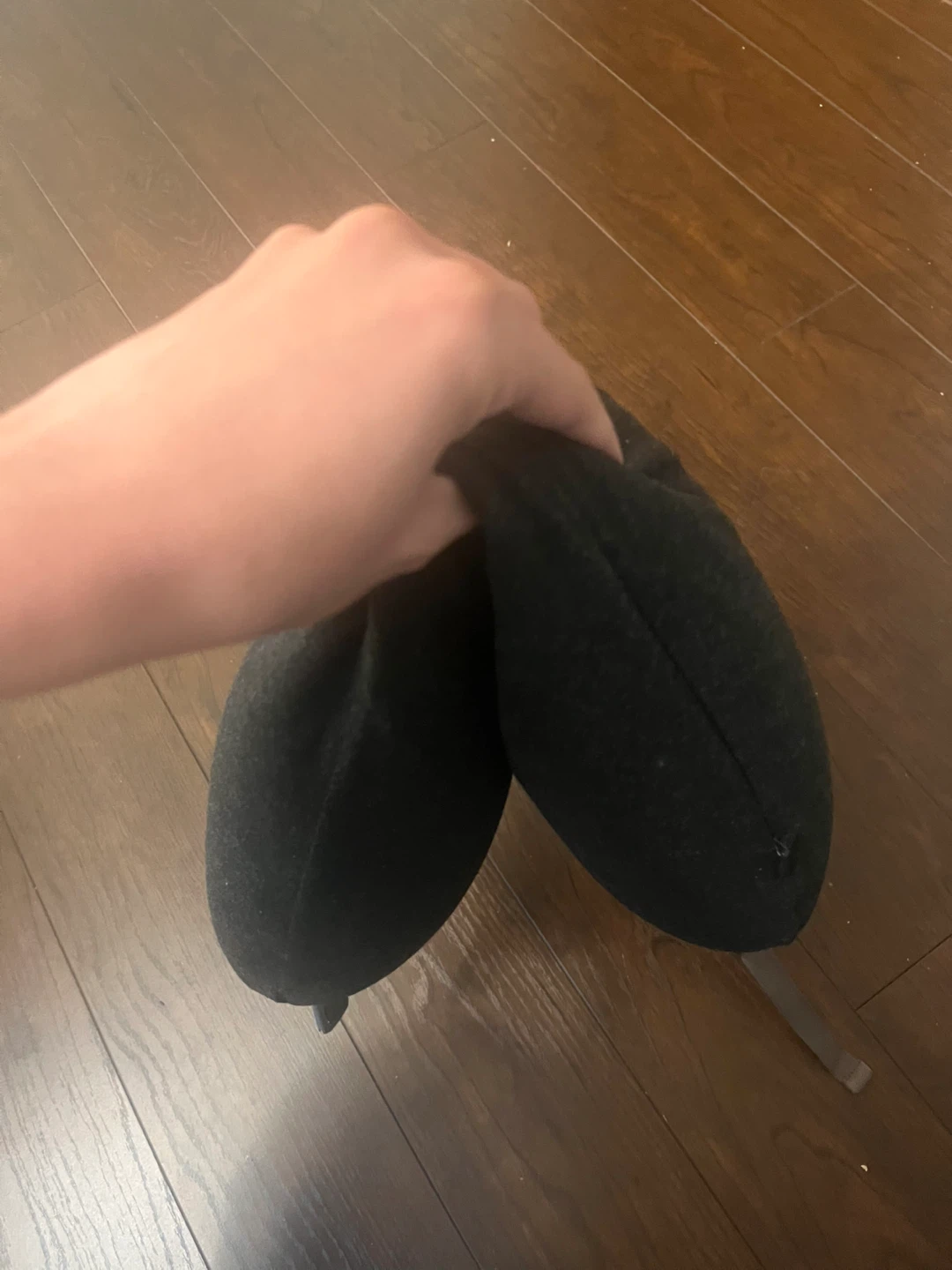 Black Travel Neck Pillow with Buckle - photo 2