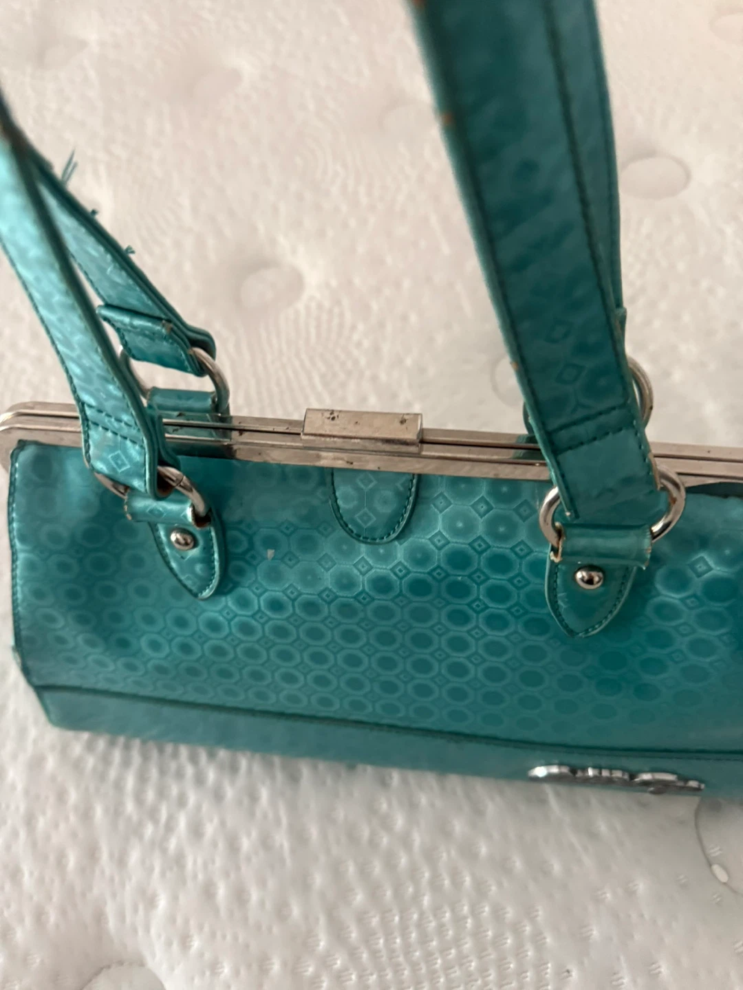 Sourpuss Teal Clasp Handbag - photo 3