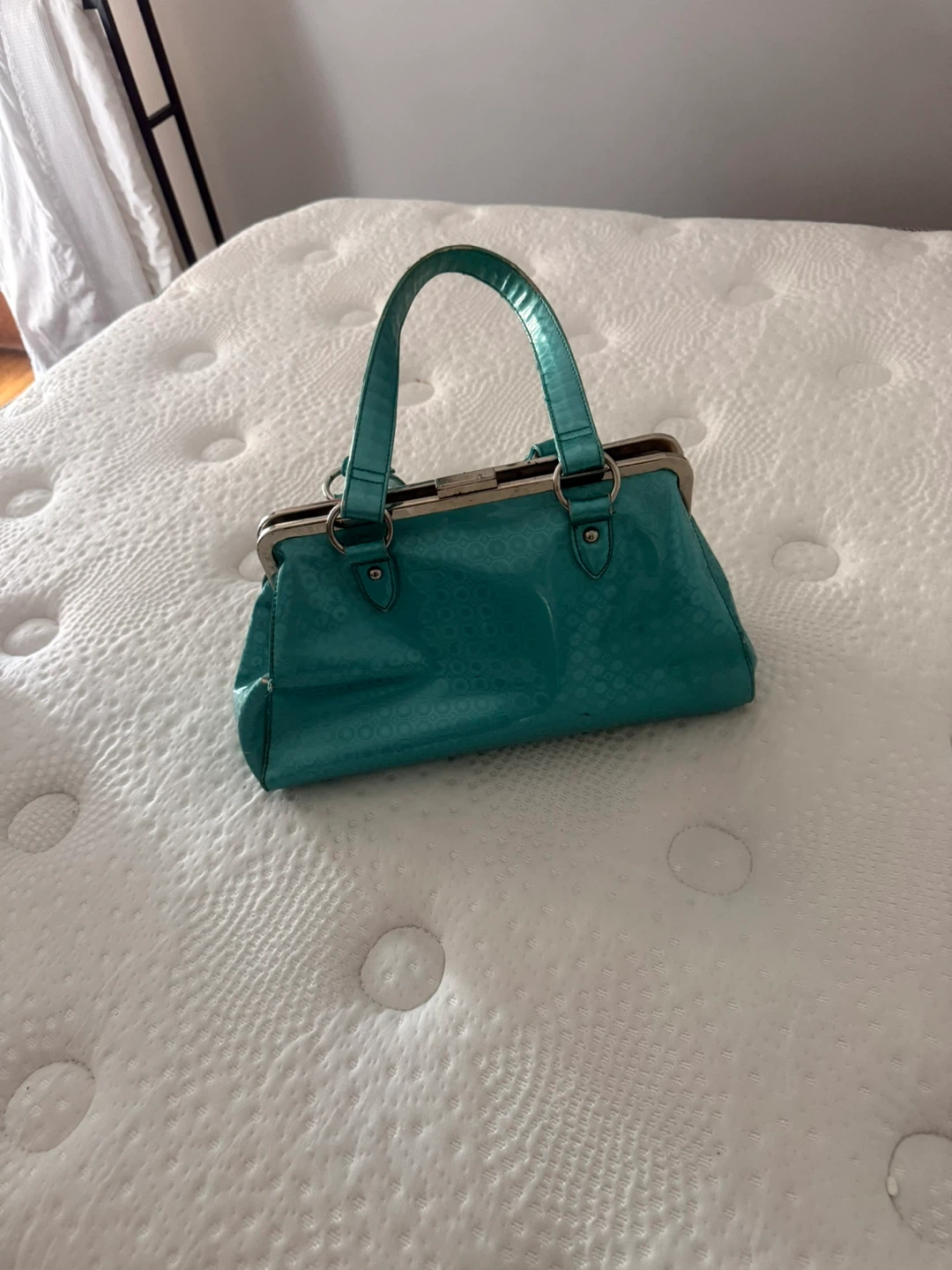 Sourpuss Teal Clasp Handbag - photo 4