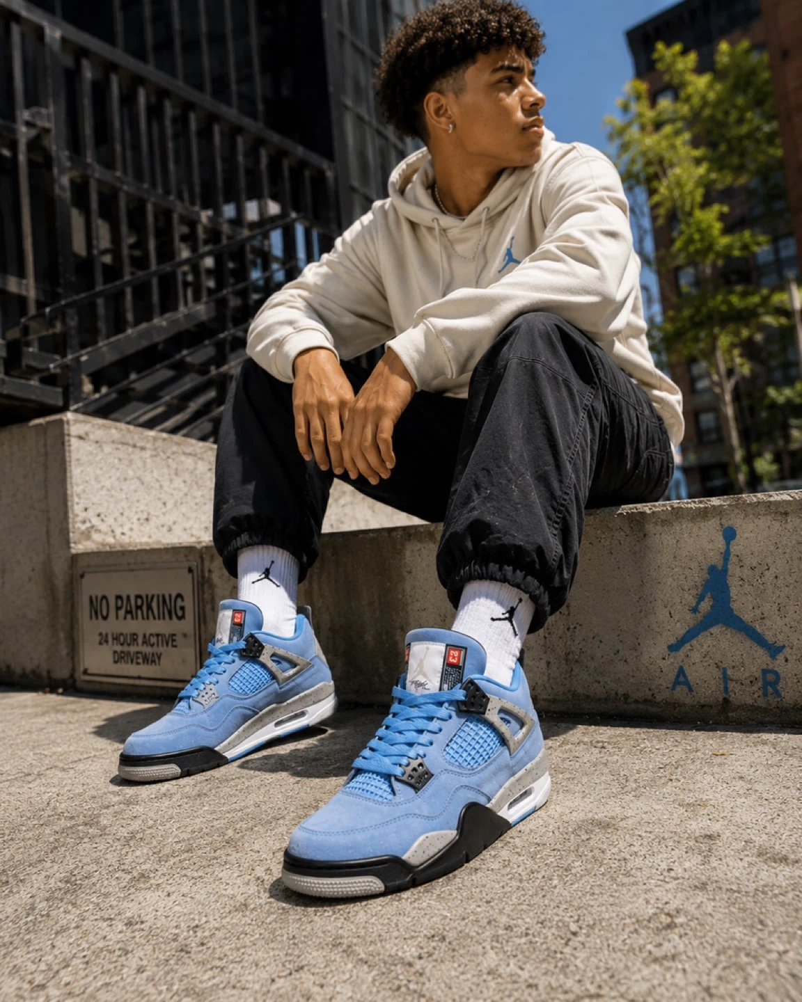 Air Jordan 4 Retro University Blue Men's Shoes - photo 3
