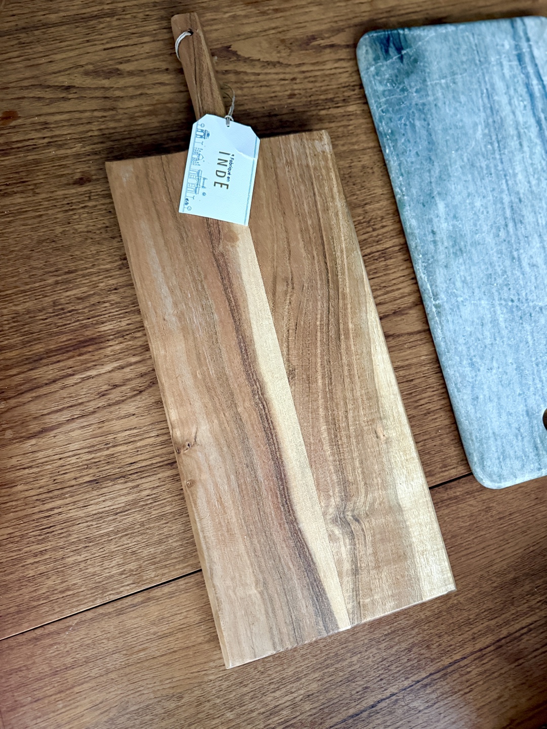 Set of 3 Serving / Cutting Boards — Marble + Stone + Acacia Wood - photo 3