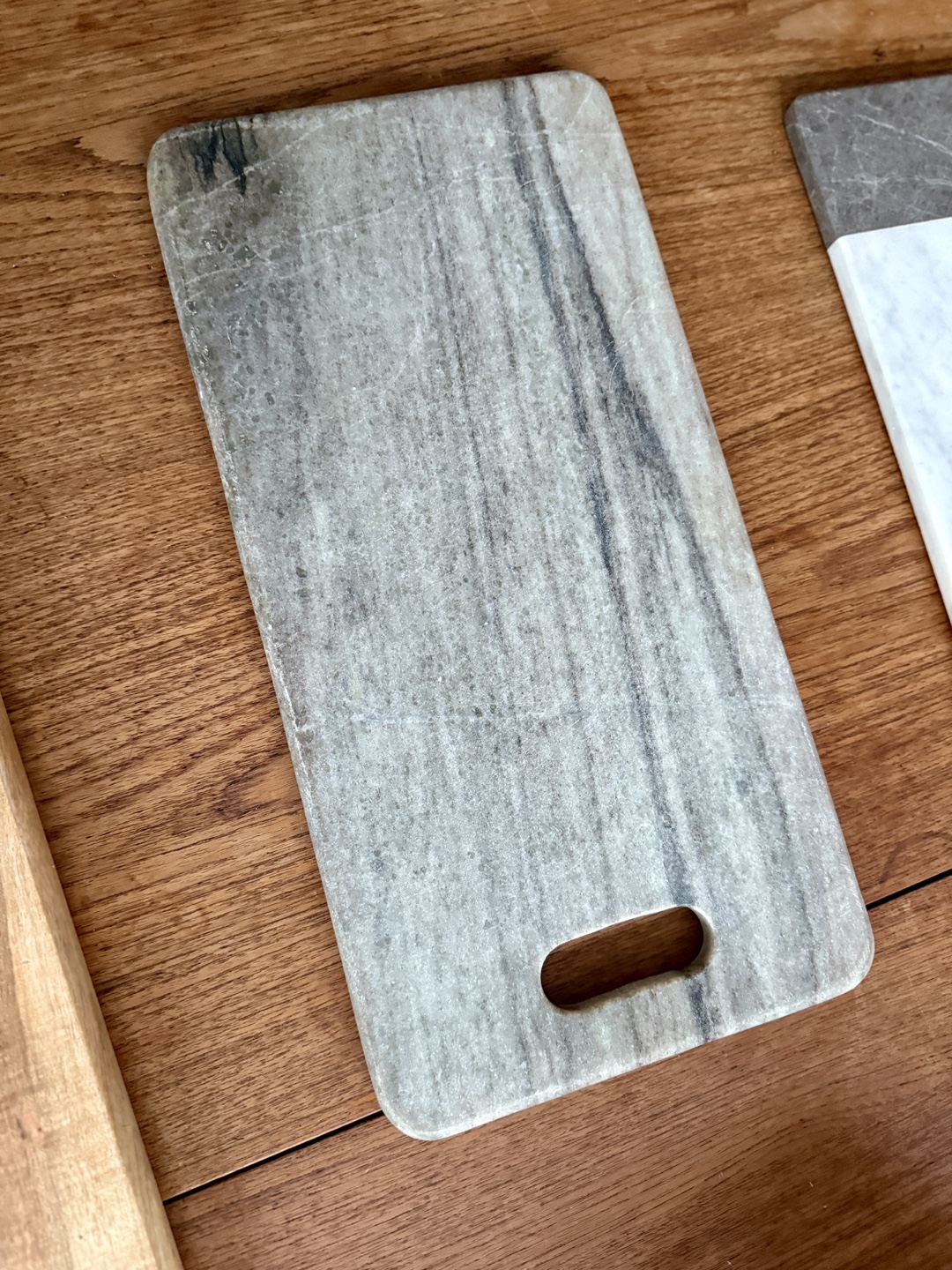 Set of 3 Serving / Cutting Boards — Marble + Stone + Acacia Wood - photo 4