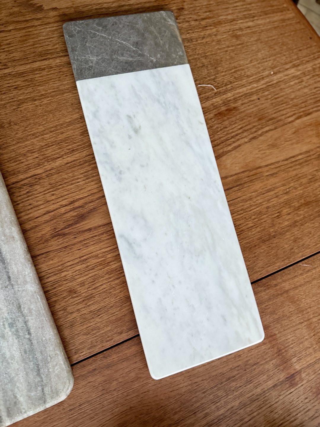 Set of 3 Serving / Cutting Boards — Marble + Stone + Acacia Wood - photo 2