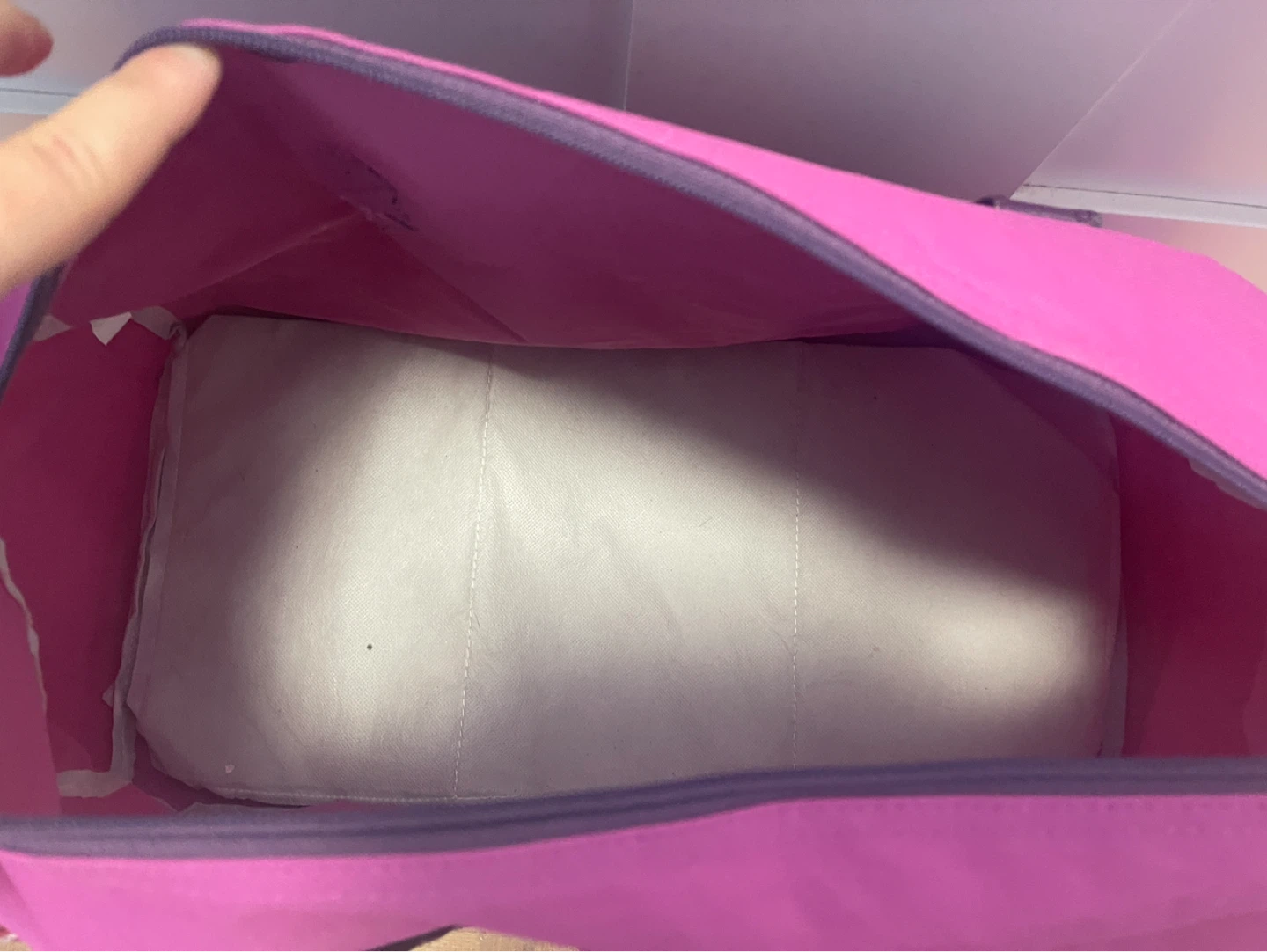 Pink Canvas Duffel Bag with Floral Pockets - photo 2