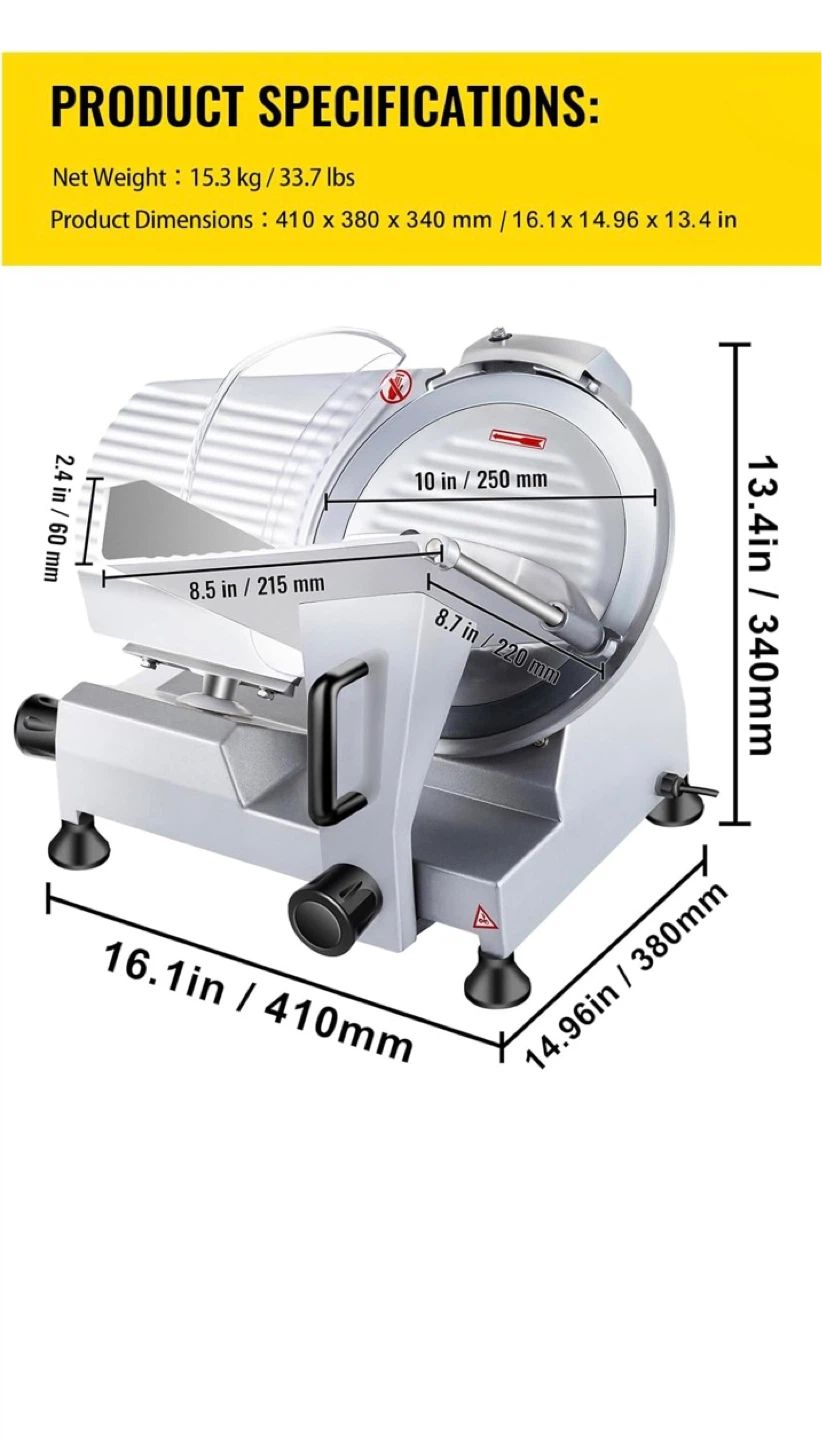 Eurodib 10”Meat Slicer