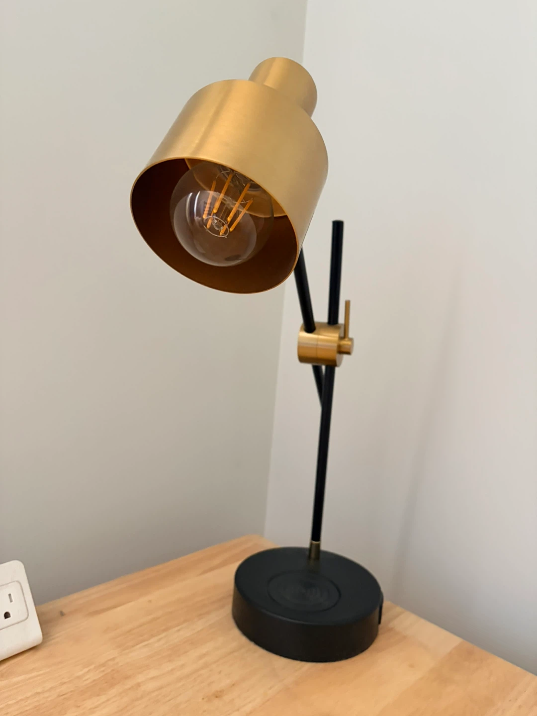 Gold Adjustable Desk Lamp with Wireless Charging Base - photo 2