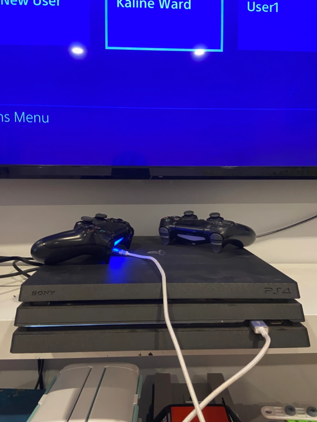 PS4 with Two Controllers