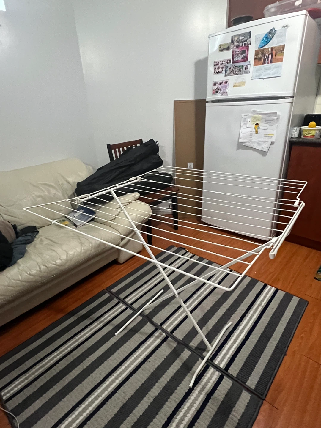White foldable drying rack