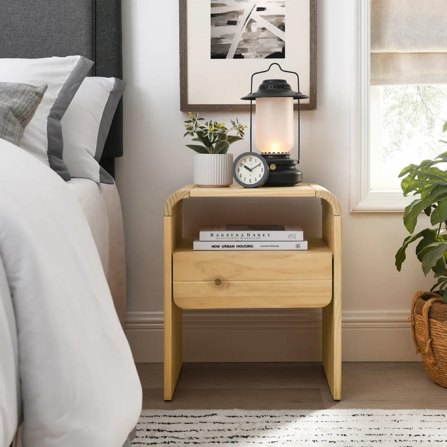 Mid-century Modern Light Wood Nightstand - photo 5
