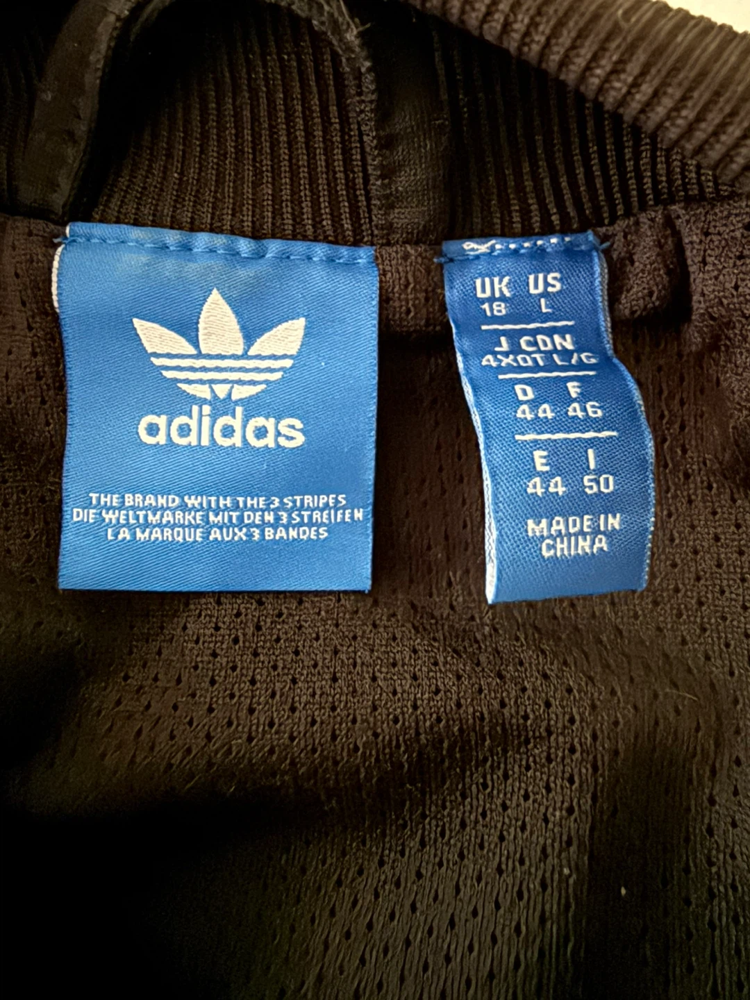 Adidas Track Jacket - Black with White Stripes - photo 3