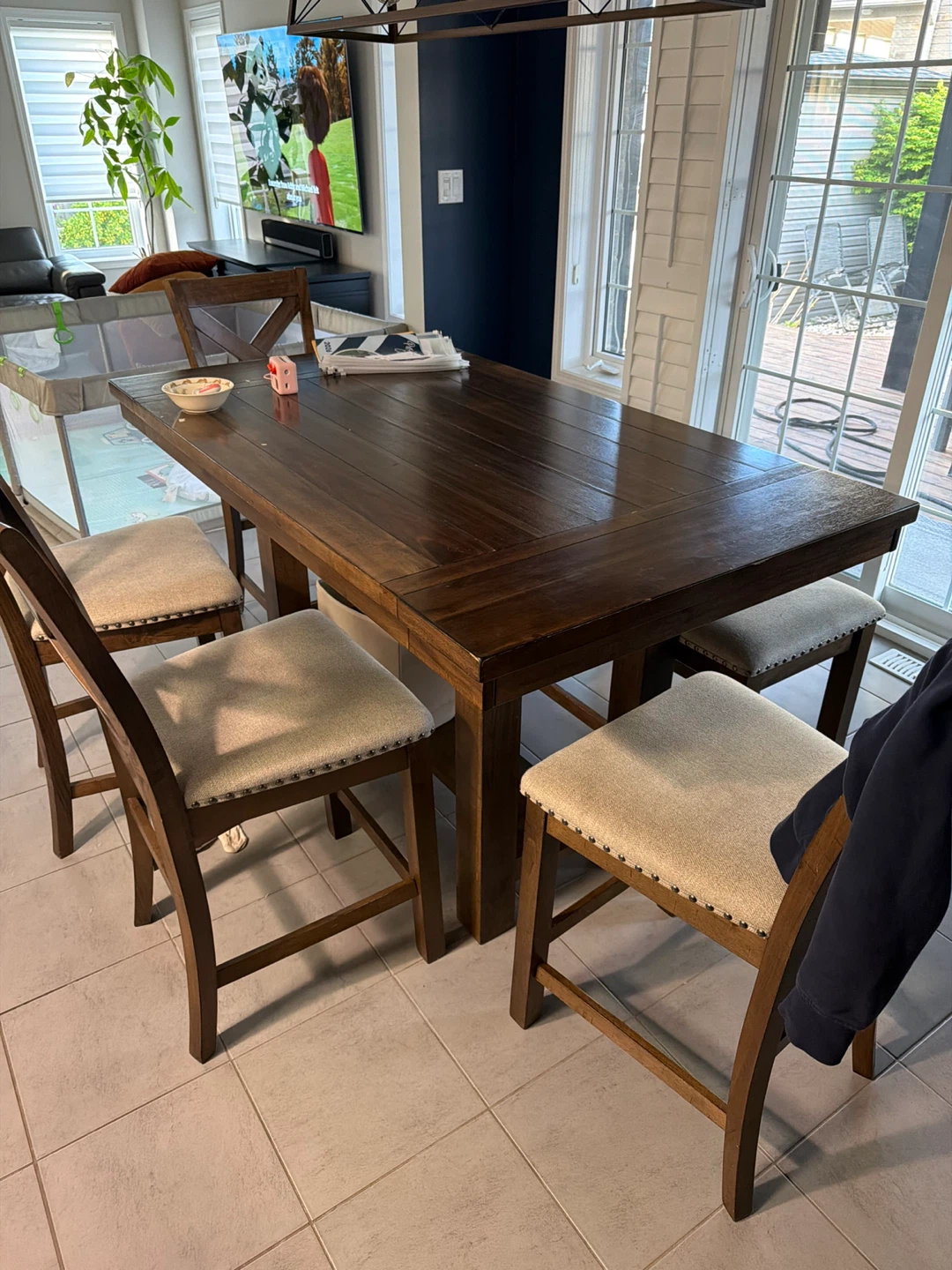 Moriville 6 - Piece Dining Set - Grayish Brown