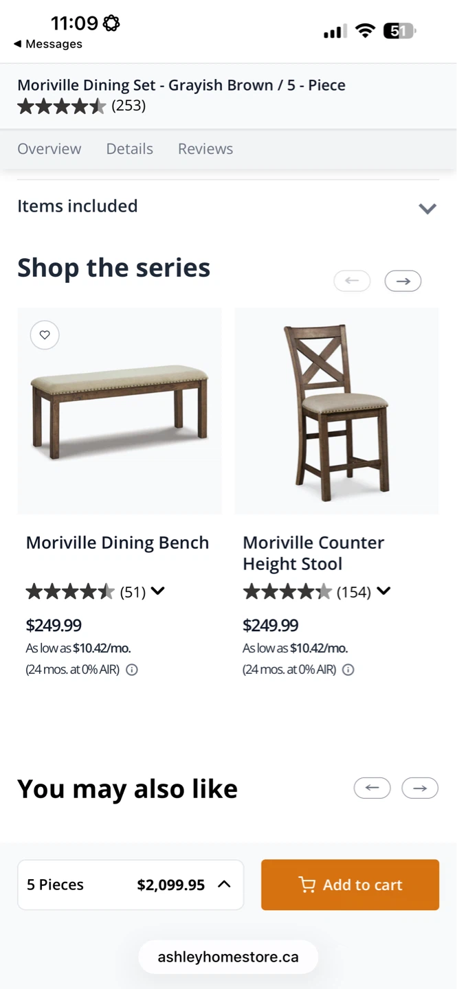 Moriville 6 - Piece Dining Set - Grayish Brown - photo 5