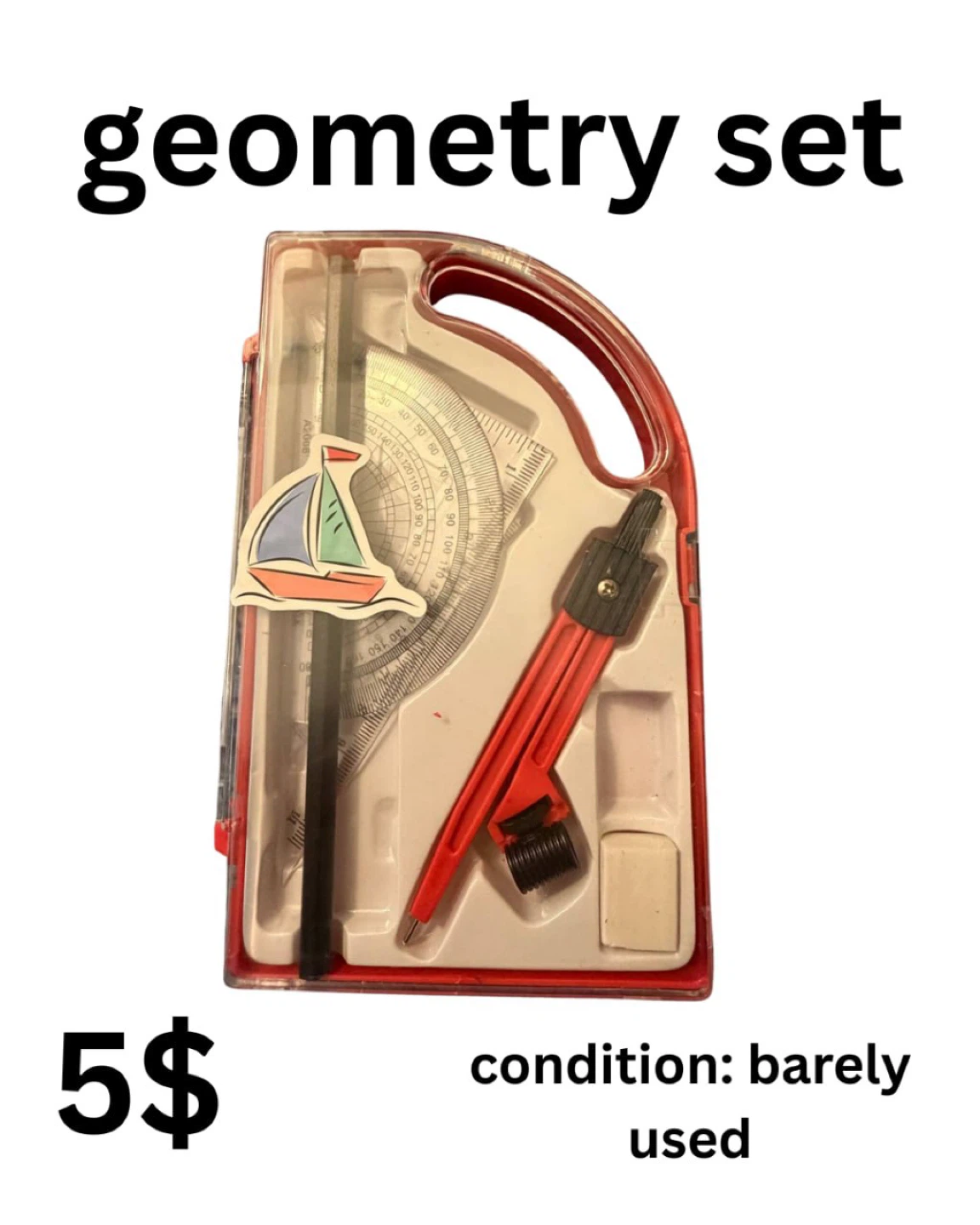 Geometry Set with Compass and Rulers