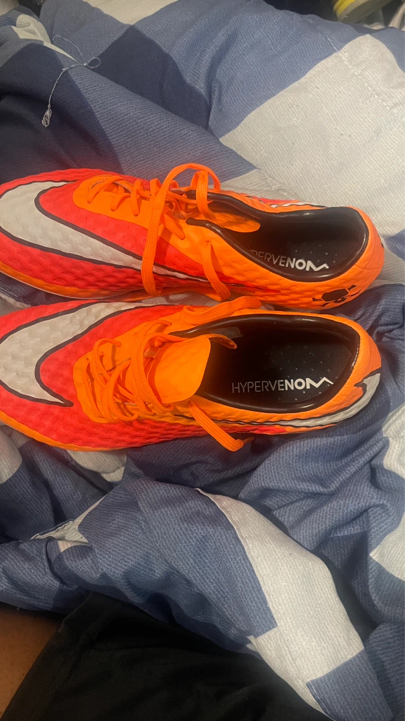 Nike Hypervenom Phantom II FG Soccer Cleats Orange White US 8 - photo 4
