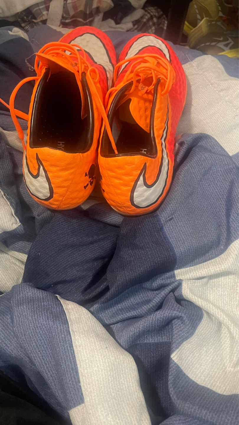 Nike Hypervenom Phantom II FG Soccer Cleats Orange White US 8 - photo 2