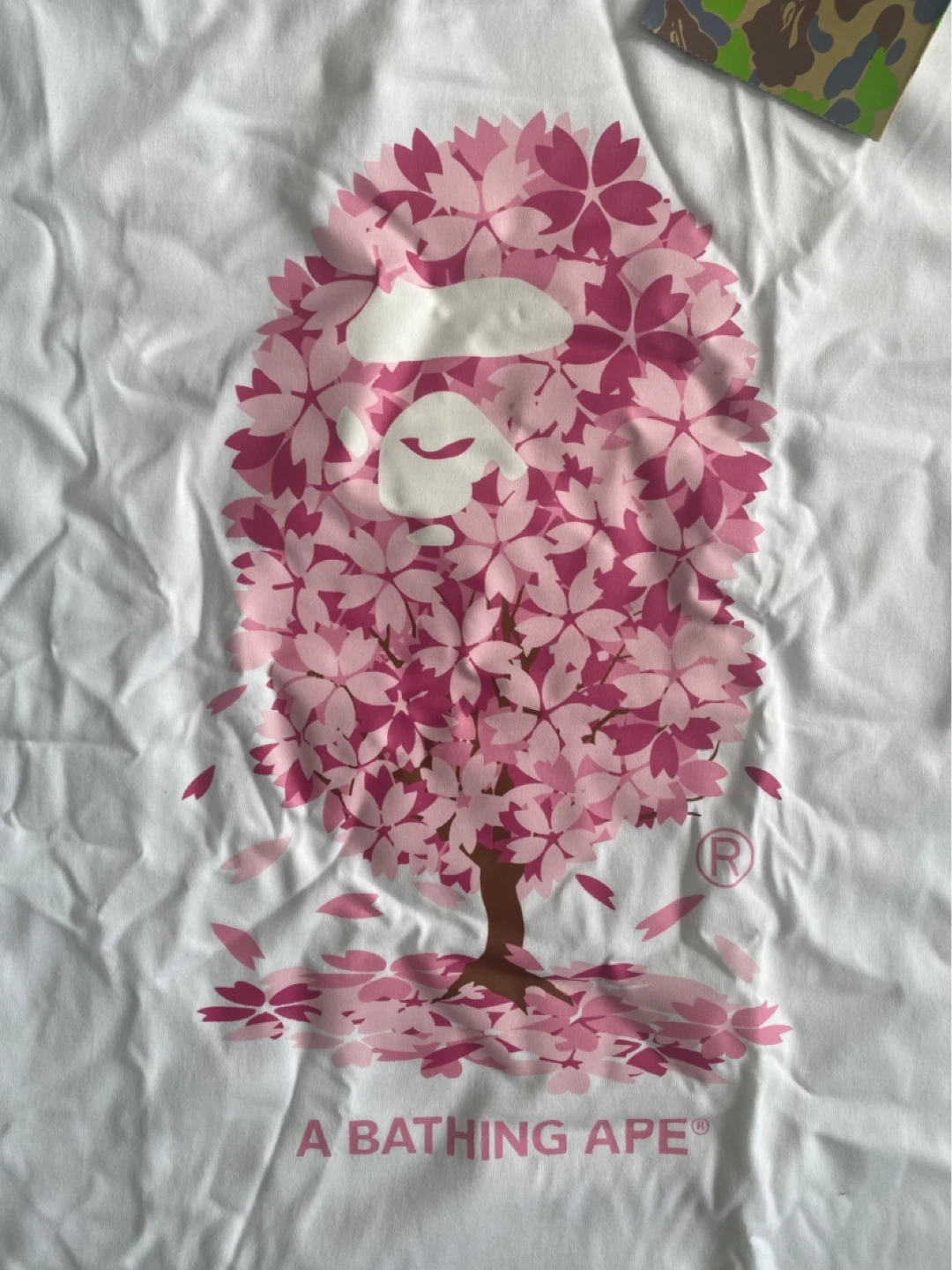 A Bathing Ape White Cherry Blossom Print T-Shirt - Size L - photo 3
