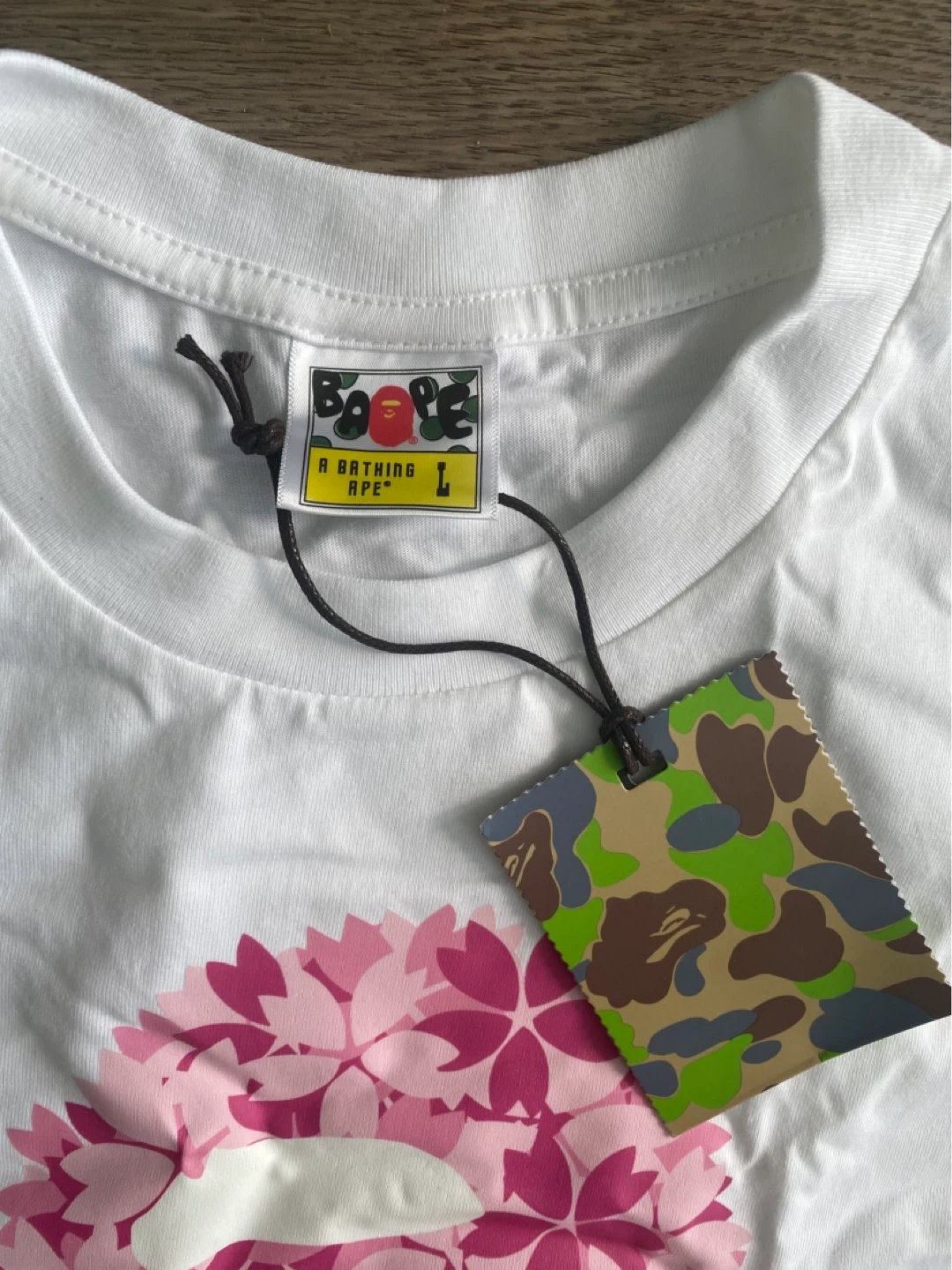 A Bathing Ape White Cherry Blossom Print T-Shirt - Size L - photo 4