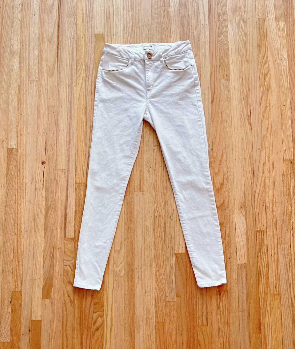 Naf Naf Paris White Skinny Jeans Size 4