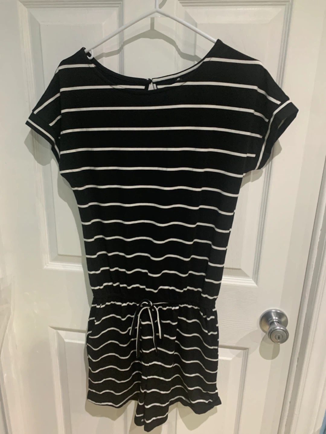 Black & White Striped Romper - Size S